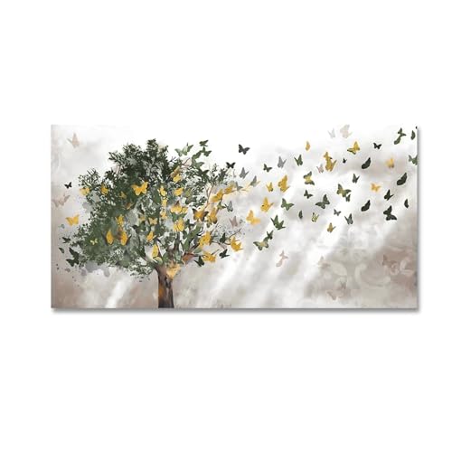 Peinture arbres verts et papillons pour transformer votre maison en cocon bien-être