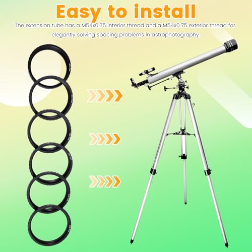 Tubos de extensión M54x0,75 para solucionar el enfoque en fotografía de telescopio 2
