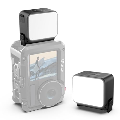 Ulanzi Action3用LEDビデオライト 撮影用ライト ミニライト 磁気マグネット 5600K色温度 Type-C充電式 500mAh アクションカメラアクセサリー 3段階明るさ調整 CRI95+ 軽量 カメラビデオライト Action3/Acti