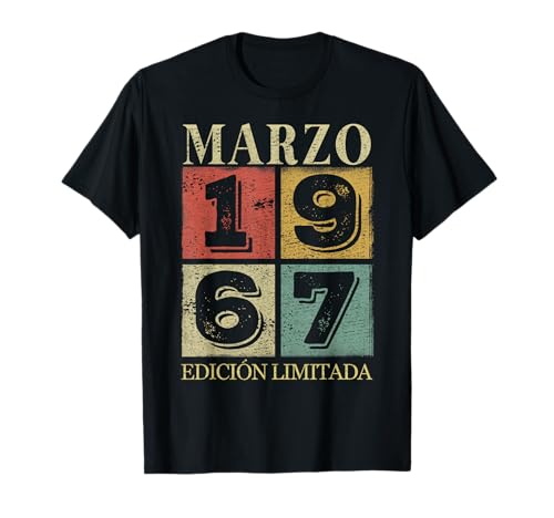 56 Años Cumpleaños 1967 Hombre 56 Marzo Edición Limitada Camiseta