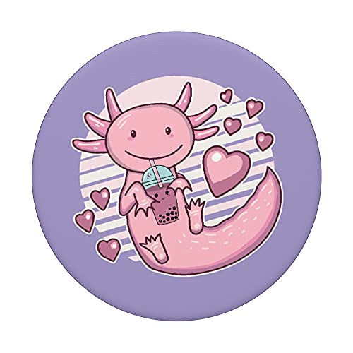 Kawaii Axolotl Boba Tea - Chibi Axolotl Bubble Tea...