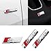 3 Stücke S Line Emblem,Sport S-Line Logo,3D S-Line Schriftzug,Auto Exterieur Emblem Zeichen für A3 A4 A5 A6 A7 A8 Q2 Q3 Q4 Q5 Q7 S3 S4 S5 S6 S7 S8 RS TT Series (Silber)