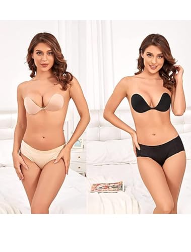 AKHIRAH Women's & Girl's Strapless Push Up Wire Free Stick On Invisible Bra (Free-Size) - Image 6