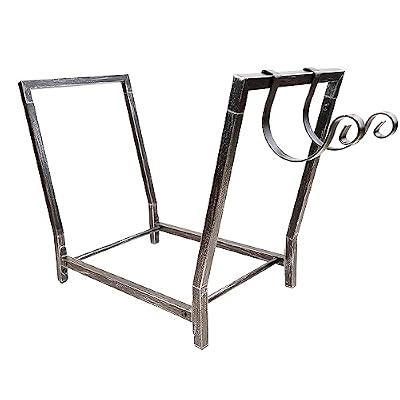 FireProof Pros Indoor and Outdoor Firewood Racks with Kindling Wood Hooks. 25.6in Double Coated Firewood Storage Outdoor and Indoor Wood Holder. Waterproof, Rustproof, Stable Fireplace Log Holder