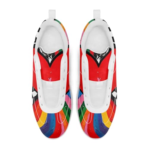 Breathable Golf Shoes for Men, Artistic Design Women's Spikeless Golf Sneakers with Heel Ventilation Sport Trainers2