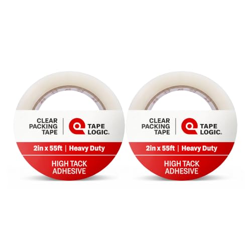 Tape Logic Packing Tape (2-Rolls), 2" x 55 yd - Heavy Duty Packaging Tape Refill for Shipping, Moving, Order Fulfillment, Hot Melt 2.2 Mil