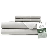 Best Comfortable Bedding for Seniors: Sleep Better and Wake Refreshed in 2025 11 Hotel Sheets Direct 4 Piece Bed Sheet Set Queen Size, 100% Viscose Derived from Bamboo Sheets Set with 2 Pillowcases, Cooling & Breathable Luxury Bedding, Moisture-Wicking & Silky Soft, Light Gray