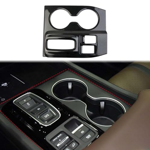 Carbon Fiber Gear Shift Panel Cover Trim for Honda Pilot 2023 2024 2025 Accessories, Interior Center Console Protector，Carbon Fiber Style