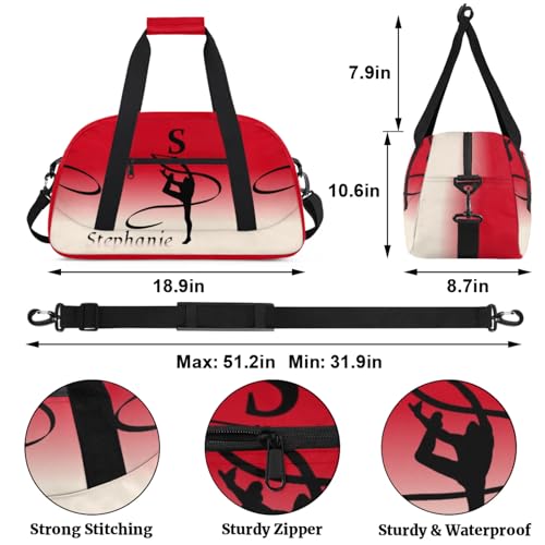 Kids Duffle Bag Personalized Gym Bag Overnight Bags, Ideal for Travel and Sports, Suitable for Men Women for Gym, Dance, Yoga, Durable Waterproof Sport Overnight Handbags Dance3