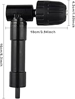 Vista 2 de JIANWEI Accesorio de taladro de ángulo recto de 0.031-0.394 in, extensión de curva de perforación de 90 grados, herramienta de extensión de taladro