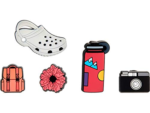 Crocs Jibbitz Around The World Charms for Kids’ Shoes – 100% Man-Made Material - Synthetic Vacay Girls 5-Pack One Size One Size