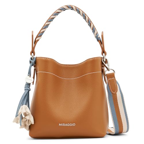 Image of Miraggio Summer Scoop Top Handle Bucket Handbag For Women With Adjustable & Detachable Strap