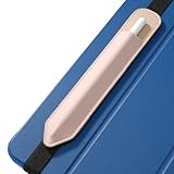 MoKo Pencil Case Holder Fit The Apple Pencil (Pro and USB-C and 1st and 2nd Gen), Detachable Elastic Pocket for Stylus Pen with Elastic Band Attached to iPad Case, Rose Gold