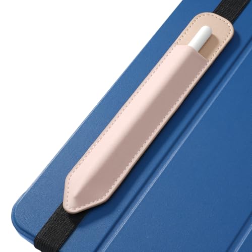 MoKo Pencil Case Holder Fit The Apple Pencil (Pro and USB-C and 1st and 2nd Gen), Detachable Elastic Pocket for Stylus Pen with Elastic Band Attached to iPad Case, Rose Gold