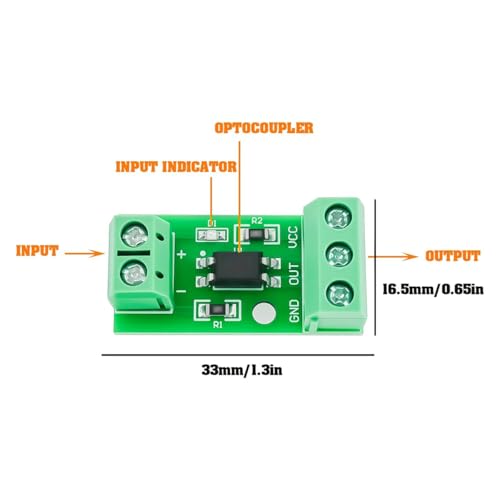DUZEPA 1-Kanal-Optokoppler-Isolationsmodul PC817 (3–5 V), geeignet zur Signalisolierung von photoelektrischen Isolatoren