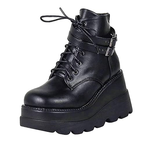 Holibanna Botas De Invierno Gruesa Redondas Elegantes Para Combinar Jeans Faldas Shorts o Vestidos