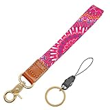 PRIANGEL Wrist Lanyard Key Chain Holder for Women & Men Cool Wristlet Strap Keychain for Car Keys ID
