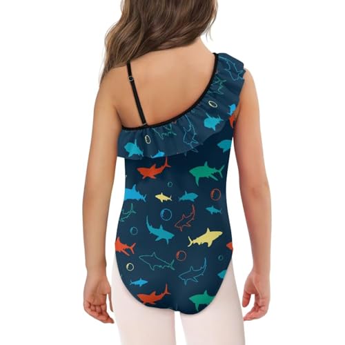 Girls One Piece Swimsuit One Shoulder Ruffle Bathing Suit Casual Summer Swimwear Trendy Swimming Wear for Beach Pool3