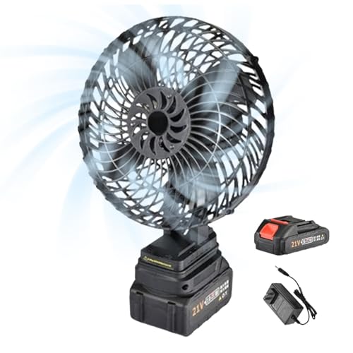 Ventilador de campamento con batería, ventilador al aire libre portátil - Ventilador de campamento de 8 pulgadas alimentado por batería | Blower de aire inalámbrico recargable 2 velocidades accesorios