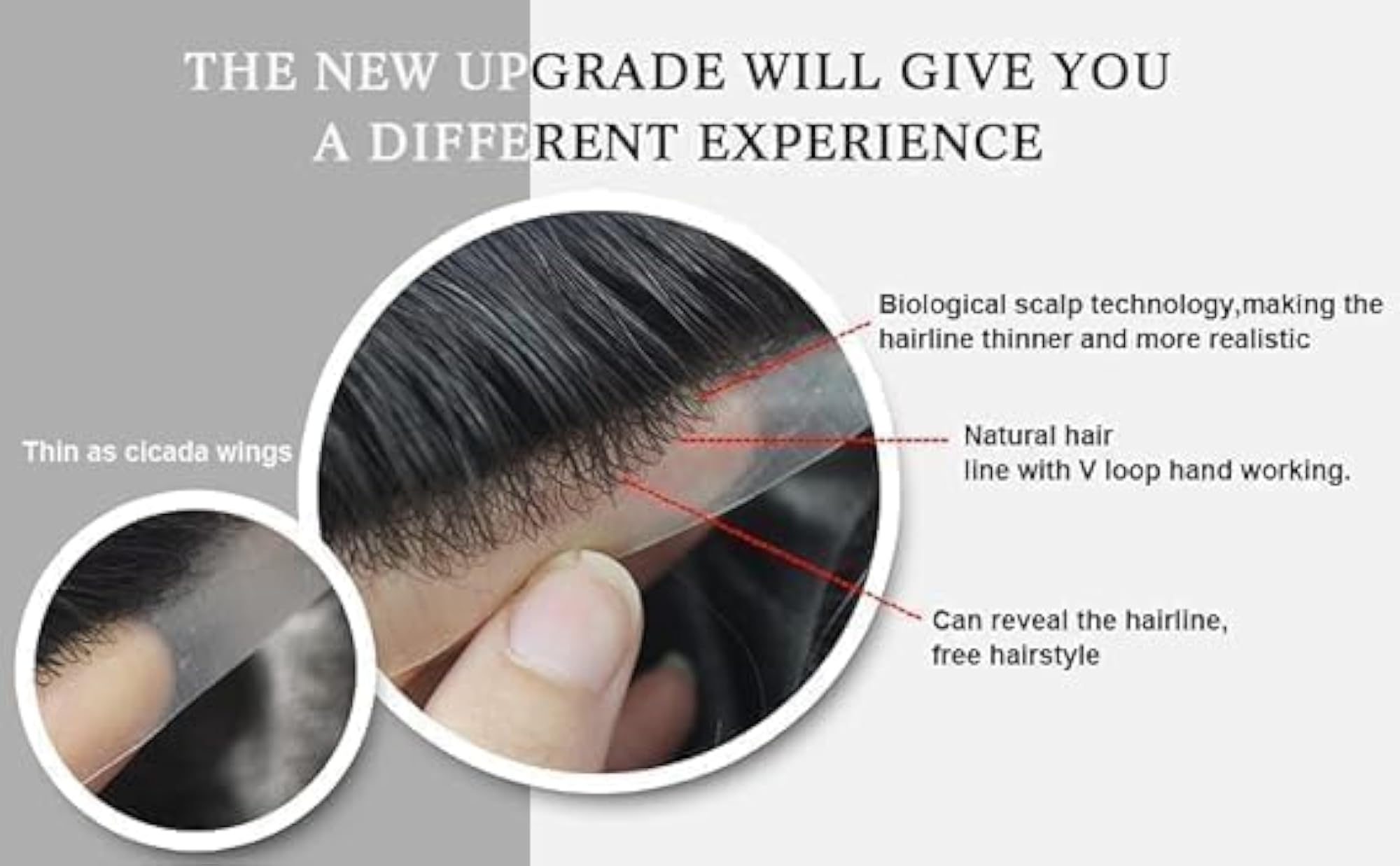 Smart Hair Patch for Men, 100% Natural Human Hair