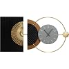 A Beautiful Irregular Wall Clock with an Adjustable Kit, Suitable for Office and Home Decoration Suitable for Kitchen, Living Room or Office(Black/Grey/Gold - 30x18 in)