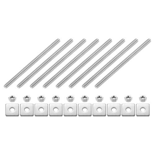 uxcell S˂_ 8 M6-1.0 ˂sb` 100mm XeXX`[ Ep S˂X^bh ibgƃbV[t NvAnK[AU{gp