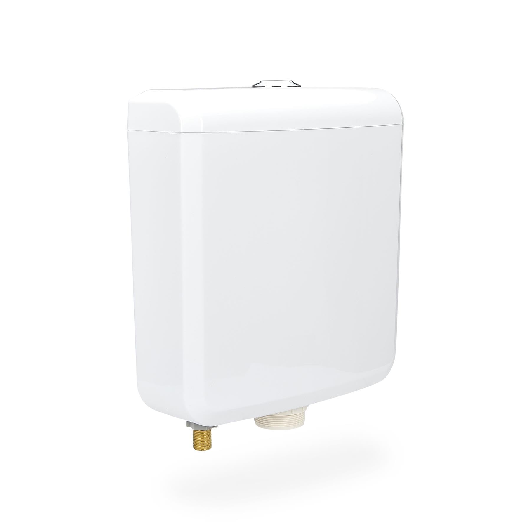 LavaTap FlushDaddy - Cisterna compacta de doble descarga – Cisterna de inodoro delgada con válvula de descarga doble y válvula de llenado – 6L/3L descarga ajustable – Entrada inferior para inodoro de