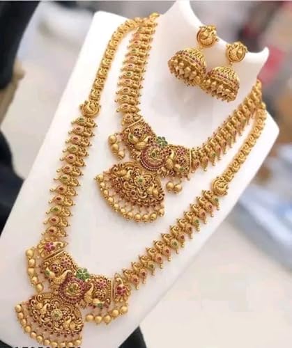 Image of KEYMAX Alloy Gold-plated Gold Jewellery Set (Pack of 1) SET-66N(C)