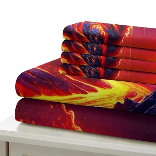 Ensemble de literie microfibre loup imprimé 3D avec fermeture éclair cachée - 6