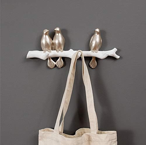 Creative Animal Hook Wall Hanging Resin Golden Bird Decoration Home Decorations Living Room Entrance