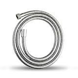 OFFO Flexibler Edelstahl Duschschlauch,Brauseschlauch 2m, G1/2 Zoll Standard Anschluss, Leckfrei und Anti-Knick, Leicht zu reinigen, für Dusche Badezimmer, Chrom