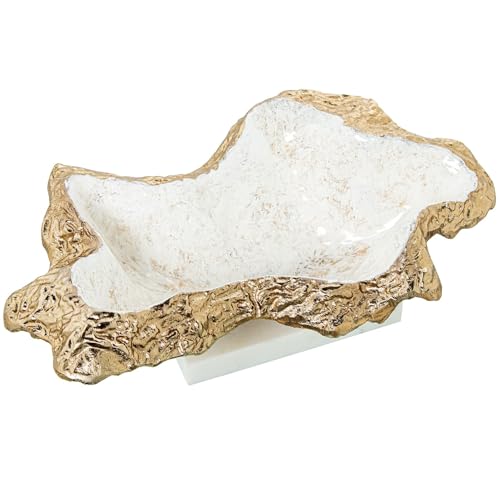 Centre de bureau en aluminium porte-documents chic marbre blanc 34cm