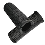 Coppia di manopole per manubrio della bicicletta, in gomma TPR, design ergonomico, diametro 22,2 mm, per ciclismo su strada e montagna, cambio a torsione da 75 mm, colore nero, controllo migliorato