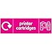 Price comparison product image stika.co Pack of 2 Printer Cartridge Recycling Sticker - 200 x 60mm Self-Adhesive WRAP Sign - Recycle Now Label -BS EN ISO 7010 Compliant for Office & Workplace Waste