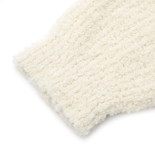Image of UNDERCONTROL Fall Winter Boucle Wool Mixed Soft Long Knitted Warm Fluffy Warmer Long Boots Footless Loose High Socks Korea