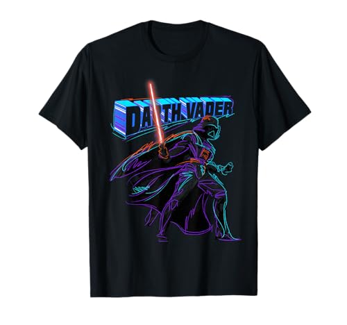 T-shirt Star Wars Darth Vader imprimé sketch artistique col rond manches courtes