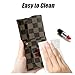 Fashion Leather Travel & Sunglasses Case - Brown Checkerboard