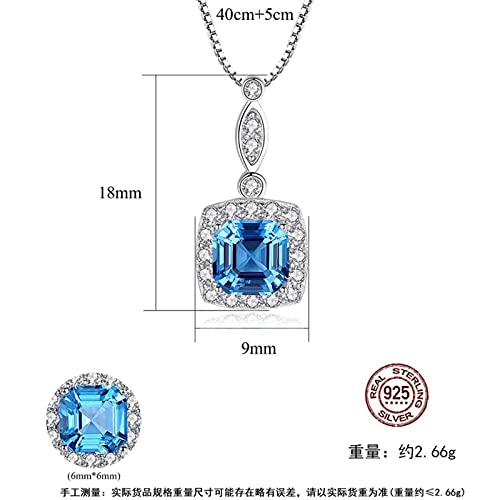 Collier argent 925 femme pendentif topaze bleue véritable