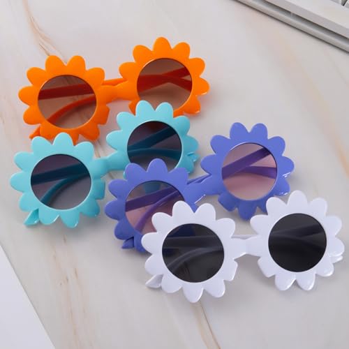 Cute Women's Sunflower Round Flower Sunglasses - Ideal for Ladies' Fashionable Outdoor Looks4