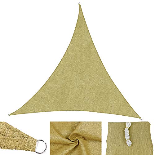 Melko Toldo de protección solar, protección solar, protección contra el viento, arena, 3,6 x 3,6 m