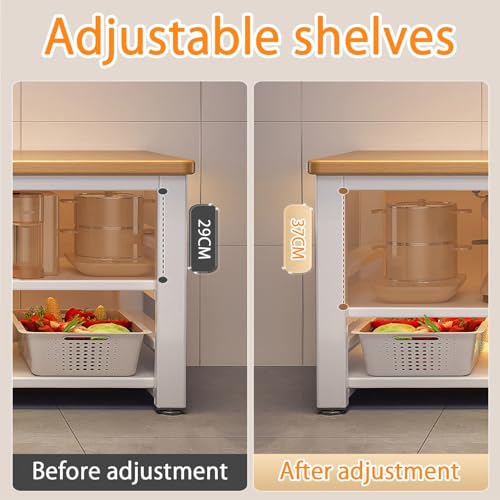 Support d'aquarium en métal table double niveau meuble 80x35x80 - 5