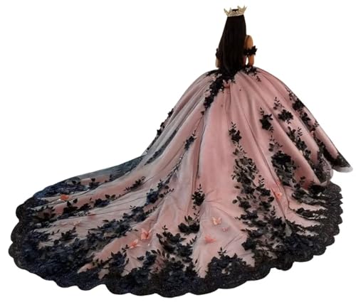 Ftupza Lace Dusty Rose Quinceanera Dresses Beaded Tulle Ball Gown