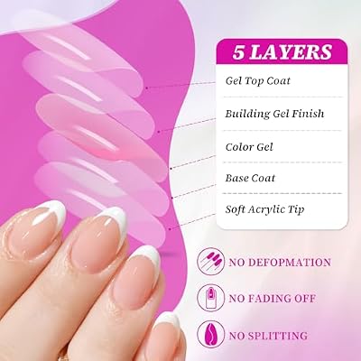LoveOurHome 120pc French Tips Press on Nails Short Fake Nail with Glue Tabs, French Acrylic Nails Press on Nails Oval Glue on Nails Short False Artificial Fingernail Stick on Nail for Women Girls