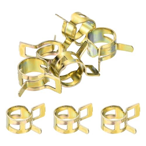 Image of Sourcing Map 12mm 15/32inch Gold Hose Clamps, Pack of 5