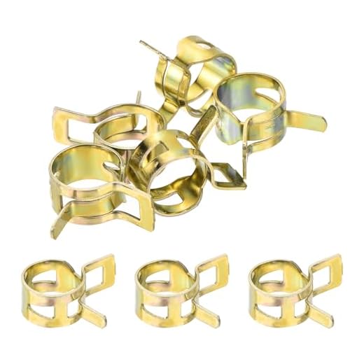 ID 12mm 15/32inch Fuel Line Hose Clips, Pipe Clamps,Spring Hose Clamp,Low Pressure Air Clamp, Water Pipe Air Tube Vacuum Hose Clamp Fastener,Pack of 5
