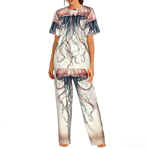 Pyjama méduse femme contre le stress nocturne avec textile doux et relaxant
