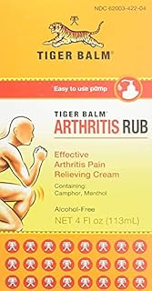 Tiger Balm Arthritis Rub, 4 oz. – Sore Muscle and Joint Relief Cream – for Use with Rheumatoid Arthritis and Carpal Tunnel – Effective Muscle Relief Rub - 2 Pack