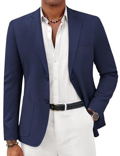 COOFANDY Mens Casual Sport Coat Lightweight Two Button Blazer Slim Fit Business Jackets