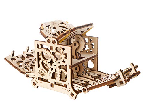 Ugears Dice Keeper - Wooden Box for Self Assembling, DIY Game Accessory to Keep Dice Safe