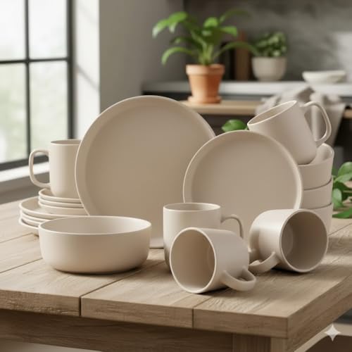 Catálogo para Comprar On-line Vajillas crown baccara que Puedes Comprar On-line. 47 Red Velvet Vajilla Ceramica Moderna Elite de 16 Piezas para 4 Personas | Platos, Tazón y Tazas | Diseño Elegante | Apto para Microondas (GRIS)